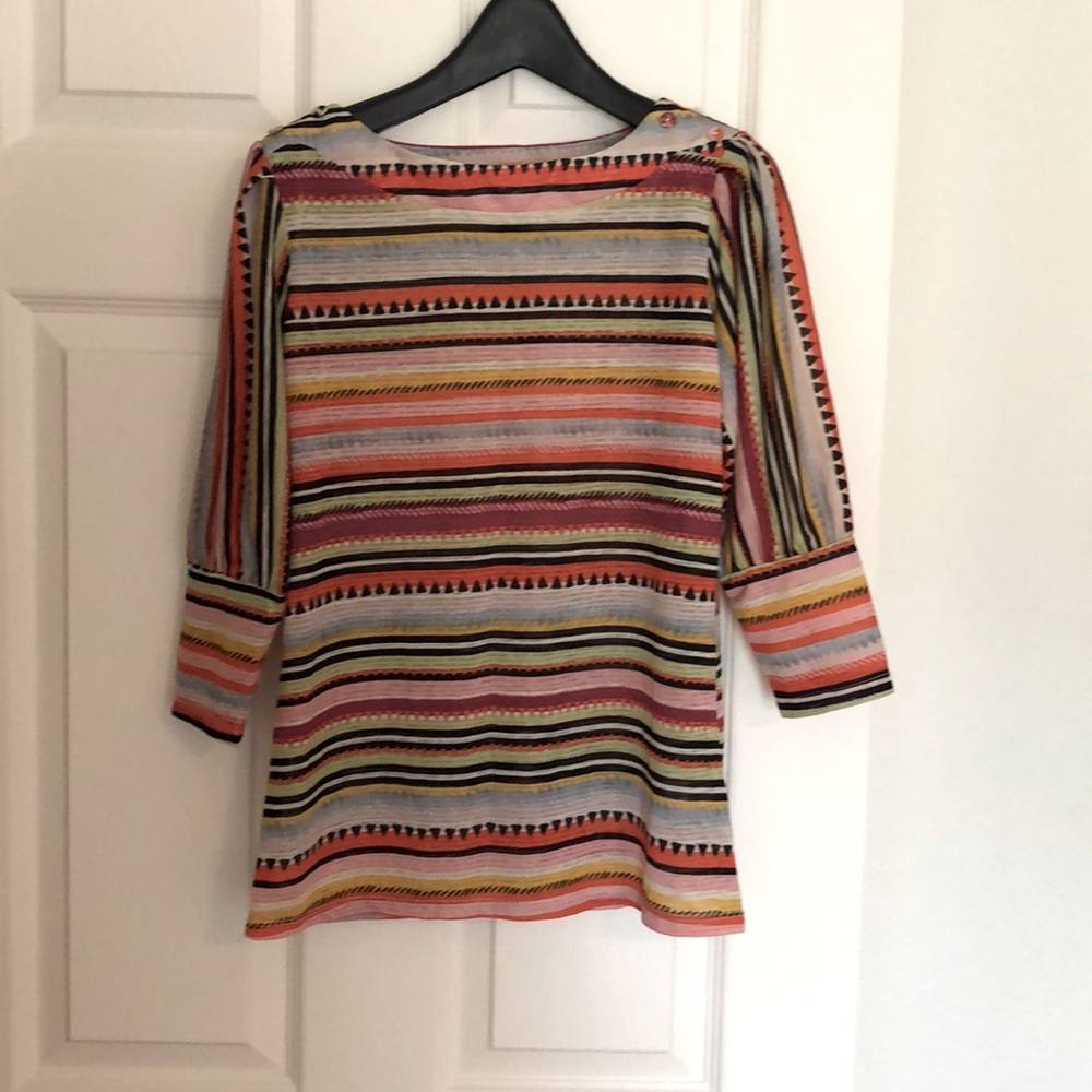 New Direction Boho Sheer Blouse